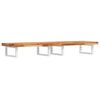 vidaXL Basin Shelf Wall Mounted Steel and Solid Wood Acacia