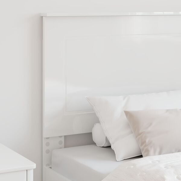 vidaXL Headboard with Headboard Gloss White 100 cm Engineered Wood