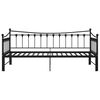 vidaXL Pull-out Sofa Bed Frame without Mattress Black Metal 90x200 cm