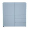 FMD Cabinet with 3 Drawers and 3 Doors 99x31.5x101.2 cm Blue
