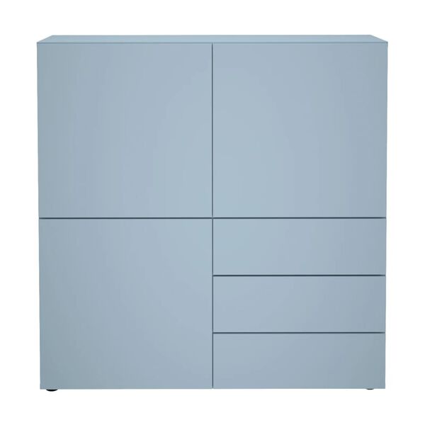 FMD Cabinet with 3 Drawers and 3 Doors 99x31.5x101.2 cm Blue