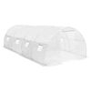 vidaXL Greenhouse | White | PE mesh fabric, galvanised steel | 18m&sup2;