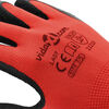 vidaXL Work Gloves 12 pcs Red and Black 7 / S Latex Coating