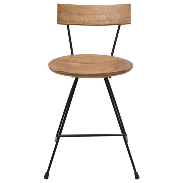 vidaXL Dining Chairs 2 pcs Solid Teak Wood