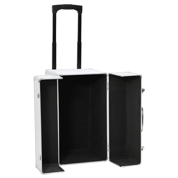 vidaXL Pilot Trolley 47x39x27 cm Silver Aluminium