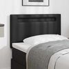 vidaXL LED Headboard Black 90 cm Faux Leather