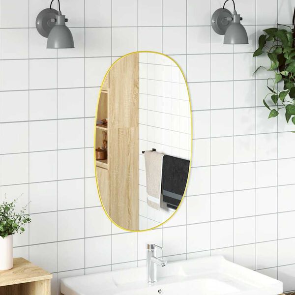 vidaXL Wall Mirror Gold 70x45 cm