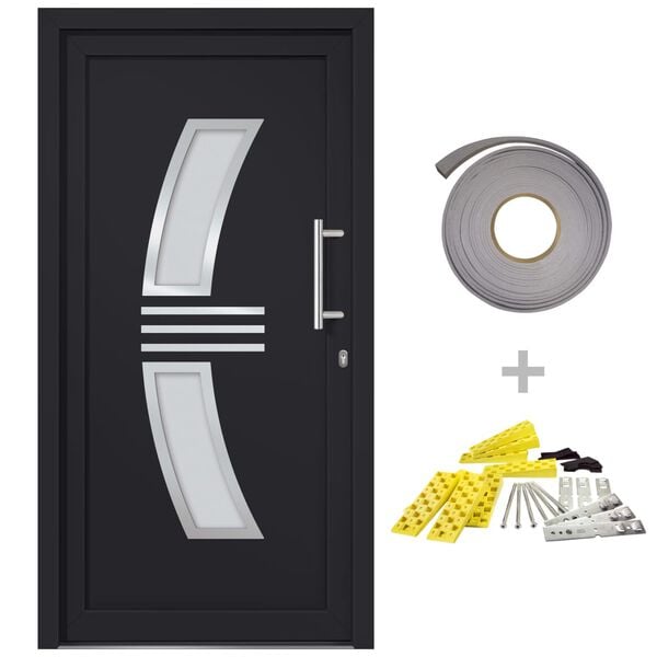 vidaXL Front Door Anthracite 108x208 cm