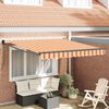 vidaXL Retractable Awning Retractable Yellow and Orange 300 x 250 cm