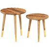 vidaXL Coffee Tables 2 pcs Solid Wood