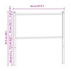 vidaXL Replace Headboard Sonoma 90 cm Engineered Wood and Steel