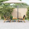 vidaXL Garden Chairs with Table 3 pcs Black Solid Acacia wood