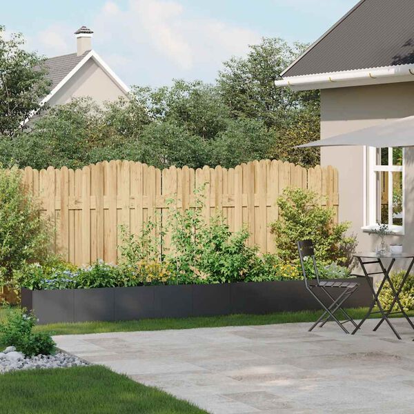 vidaXL Planter Black 360x40x40 cm Cold-rolled Steel