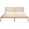 vidaXL Bed Frame with Headboard Brown 160 x 210 cm Solid Pine Wood