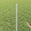 vidaXL Fence with Post Silver 0.4 x 25 m Steel