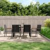 vidaXL Garden Chairs 6 pcs Black 55x61.5x90 cm Textilene and Steel