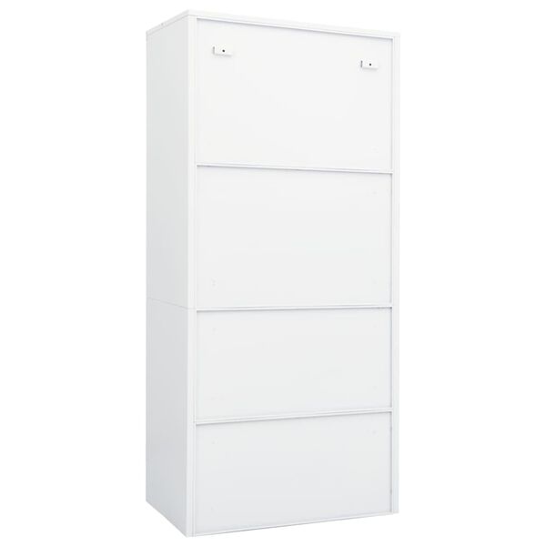 vidaXL Wardrobe White 80x50x180 cm Steel