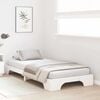 vidaXL Bed Frame White 90 x 200 cm Solid Pine Wood