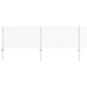 vidaXL Chain Link Fence with Post 25 x 0.6 m (W x H)