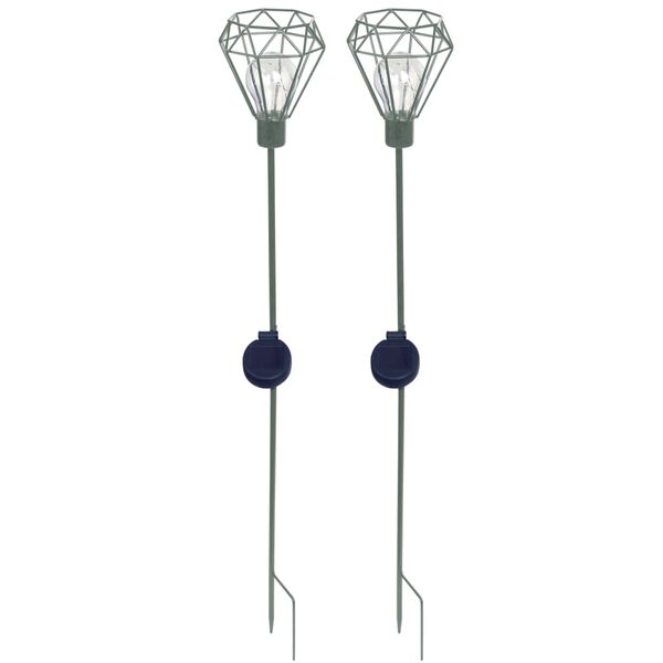 Luxform Solar LED Garden Stick Light Diamond 2 Pack
