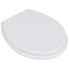vidaXL WC Toilet Seat MDF Lid Simple Design White