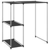 vidaXL Storage Rack | Black | Iron and non-woven fabric (100% polyester)