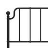 vidaXL Metal Bed Frame without Mattress with Headboard Black 183x213cm