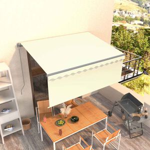 vidaXL Manual Retractable Awning with Blind 3x2,5m Cream