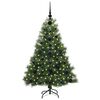 vidaXL Artificial Christmas Tree with 150 LEDs Green 120 cm PE and PVC