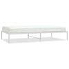 vidaXL Metal Bed Frame without Mattress White 107x203cm