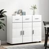 vidaXL Sideboard with Door FLORIN High Gloss White 88.5 x 30.5 x 73 cm
