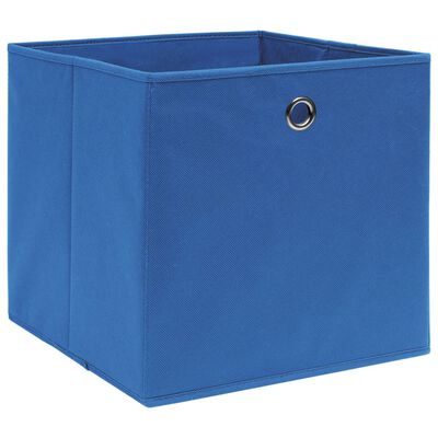 vidaXL Storage Boxes 10 pcs Blue 32x32x32 cm Fabric