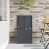 vidaXL Outdoor Storage Box Anthracite 55 x 50.5 x 50 cm Steel