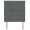 vidaXL Headboard with LED Strip Lights Adjustable Grey 80 cm Fabric