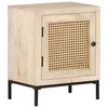 vidaXL Bedside Cabinet | Bleached Mango Wood | Solid Mango Wood | 40x30x50 cm