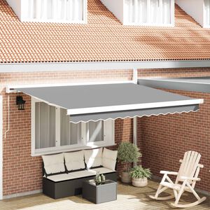 vidaXL Awning Frame Manual White 300 x 250 cm Aluminium