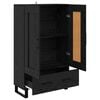 vidaXL Highboard Black Oak 69.5 x 31 x 115 cm Engineered Wood