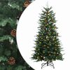 vidaXL Artificial Hinged Christmas Tree 150 cm 150 LEDs Warm White