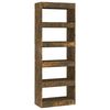 vidaXL Book Cabinet/Room Divider Smoked Oak 60x30x166 cm