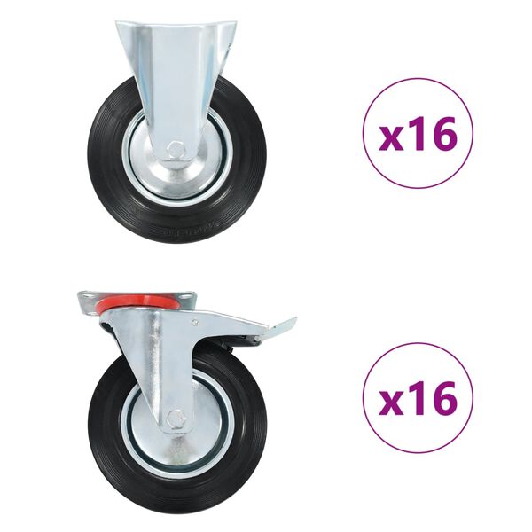 vidaXL 32 pcs Casters 200 mm