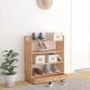 vidaXL Shoe Rack with Drawer 70x27x81 cm Solid Wood Walnut