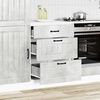 vidaXL Kitchen Base Cabinet Lucca Concrete Grey Engineered Wood