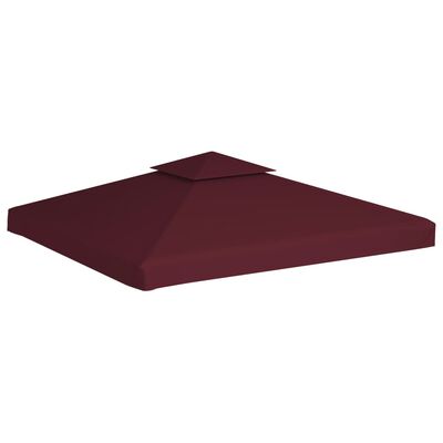 vidaXL 2-Tier Gazebo Top Cover 310 g/m² 3x3 m Bordeaux