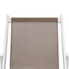 vidaXL Folding Beach Chairs 2 pcs Aluminium and Textilene Brown
