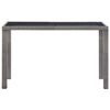 vidaXL Garden Table Anthracite 123x60x74 cm Poly Rattan