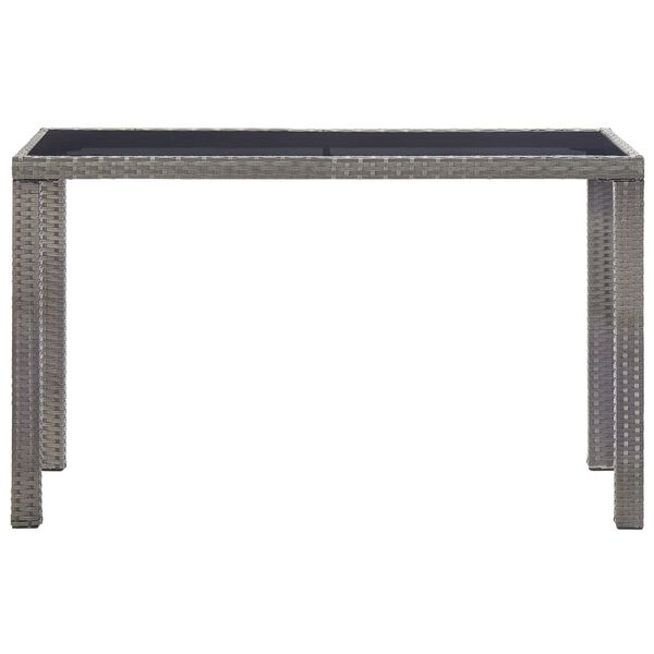 vidaXL Garden Table Anthracite 123x60x74 cm Poly Rattan