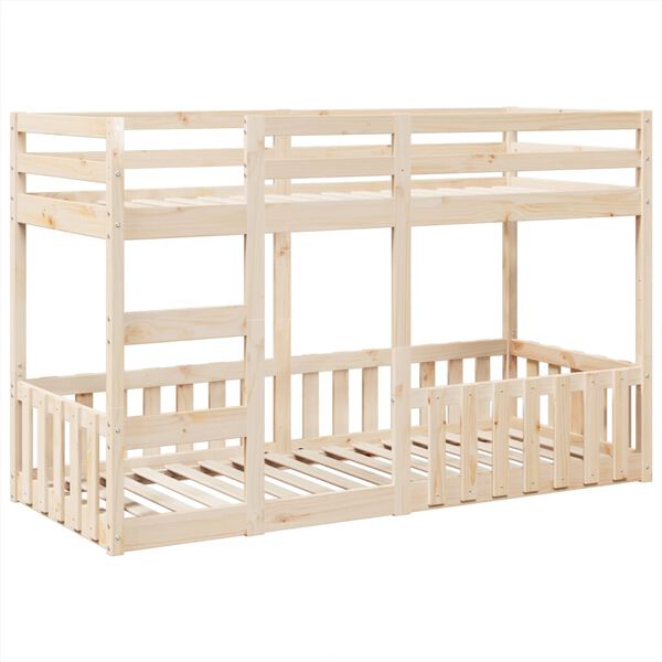 vidaXL Bunk Bed 75x190 cm Solid Wood Pine