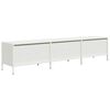 vidaXL TV Cabinet White 202x39x43.5 cm Cold-rolled Steel