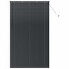 vidaXL Window Blind with Curtains Manual Black Aluminium