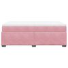 vidaXL Box Spring Bed with Mattress Pink 120x200 cm Velvet